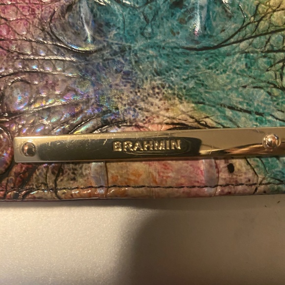 Brahmin Melbourne Ady Slim Bifold Wallet in Mystical Ombre Color. Style #K591708 - Picture 4 of 5